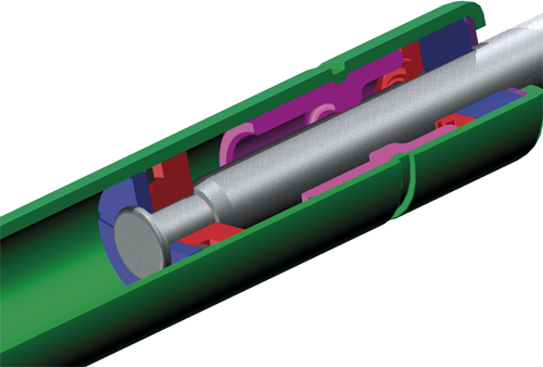 gasfjeder snit 3D